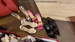 Fit student amateur Isabella shows her panties and lingerie for Leon's TV