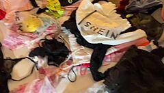 Fit student amateur Isabella shows her panties and lingerie for Leon's TV