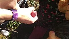 trailer surprise in the woods: hardcore blowjob with cum on small tits?