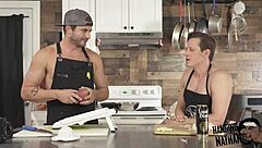 Why porn scripts are bad in kitchen scenes with muscular bodybuilders and ripped clothes