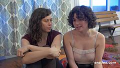 light bondage fun with amateur lesbians licking pussy 😏