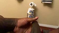 oh man, that big black cock moaning solo in the bathroom homemade session feels so intense