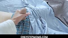 Mother-in-law Nin Elle films teen stepson's cock and sucks it deep