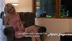 petite girlfriend surprises me with a wild blowjob session