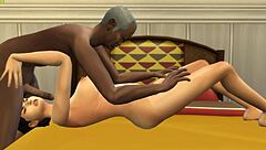 Old Black Guy Fucking White Girl With Big Tits