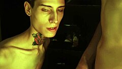 Twink Gives Detailed Blowjob Through Glory Hole in Gay Encounter