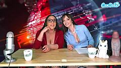 Big boobs and big tits in a masturbation machine