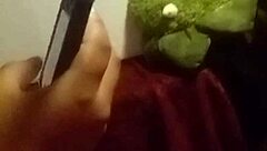 Neighbor Brunette Coed Fucks Guy with Strapon on Desk