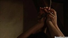 Tight asshole and big ass get fucked by deep strapon
