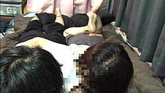 Amateur couple's lazy day sex.