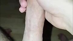 i love massaging my cock in this homemade solo session