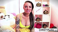 Christy Mack masturbates in Halloween costume