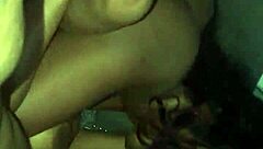 In a rough pov threesome, two ebony hood sluts lick and fuck each other intensely with black cocks involved.