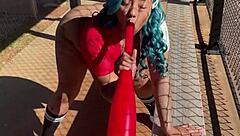 Watch Layla's ebony masturbation in red hot action!