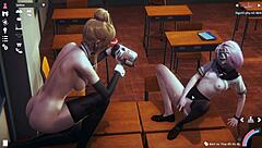 Intense camera girl masturbates in hentai style