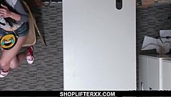 megan sage stripped down and fucked by two cocks in the shop