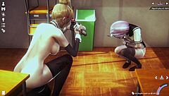 Intense camera girl masturbates in hentai style