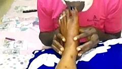 She punished me to worship her feet