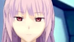 Watch this angelic anime girl get her boobs and ass pounded
