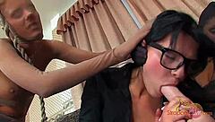 European beauties in pantyhose enjoy a steamy strapon 3some