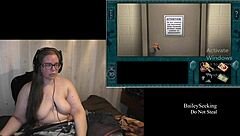 Naked scarlet hand play