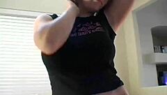 Blonde teen teases with shaved ass