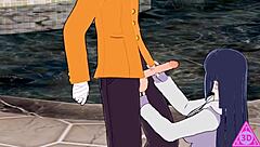 Hinata Blows Naruto's Monster Cock!