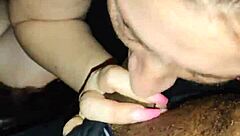 White Milf Worships Big Black Cock with Deepthroat and Facial