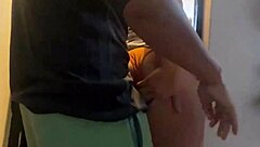 Thrilling fuck with stepsister in bathroom almost caught