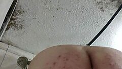 Amateur anal play and ass fucking in the shower