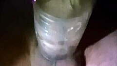Outdoor fleshlight fucking with big cock leads to massive cumshot in public.
