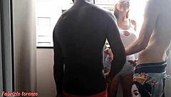 Redhead caught in wild husband swap