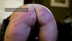 Kinky Milf Slave Strips Clothes And Gets Caned On Bottom