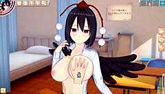 Hentai video with busty Asian girl in a shy manner