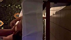 Blonde masseur takes advantage of her client's hidden vagina