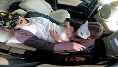 Wife's Secret Car Affair With Stranger's Creampie And Blowjob