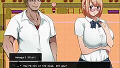Anime cuckold with big boobs and assfucking