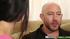 babe in lingerie fucks juggs and gets jizzed on in gloryhole