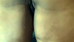 Ebony bbw milf wife masturbates homemade cum session