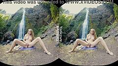 Yanks Amateur Verronica Masturbating Outdoors with Vibrator in VR