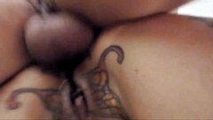 sharing a big cock with stepsister in doggystyle blowjob and anal