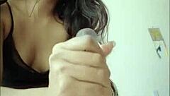 Intense uncut masturbation with vibratex magic wand