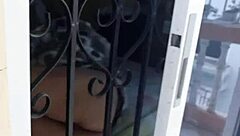 Horny filipina milf teases neighbor by offering naked body through window for hard anal