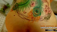 Romi Rain titty fucks her bad stepdaddy in hardcore blowjob scene.