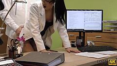 Loan4K: Czech Teen in Glasses Gets Bent Over for Blowjob Casting with Agent