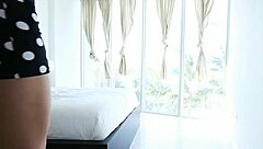 Teen nympho gives rough blowjob and fucks hard in POV scene.