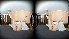 milena teases pink vibrator solo in bedroom vr