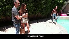 Teen 18+ roommates April Olsen and Gianna Dior in a free use scenario