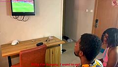 Girlfriend from cameroon rides monster cock!