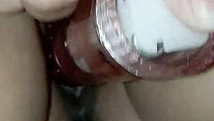 Intense Solo Dildo Craving Builds To Shaved Fingering Climax